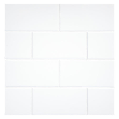 TrueTones Ceramics Light White Gloss 3x6 Field Tile Gloss