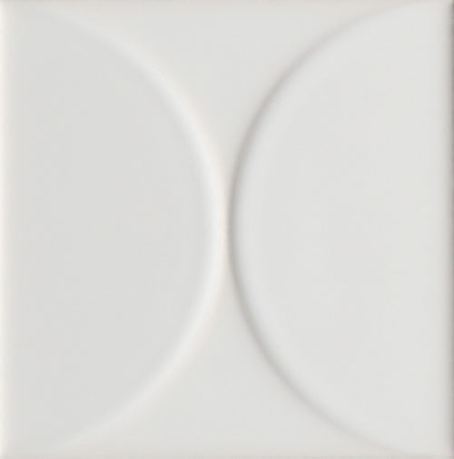 Classics Kho Liang Ie Accent White 4x4 Pattern 4 Decorative Tile Gloss