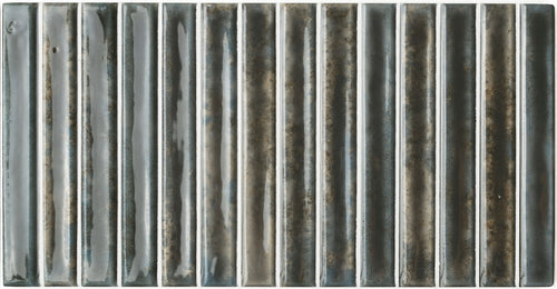 Potters Umber 5x10 Bars Decorative Tile Glossy