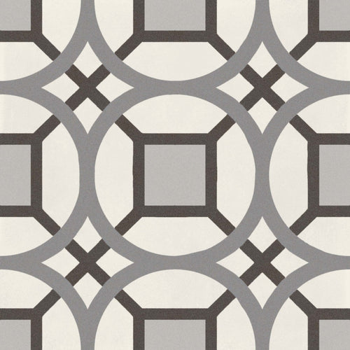 D_Segni Chalk/Midnight/Shadow/Smoke Blend 8x8 Kaleido Decorative Tile Matte