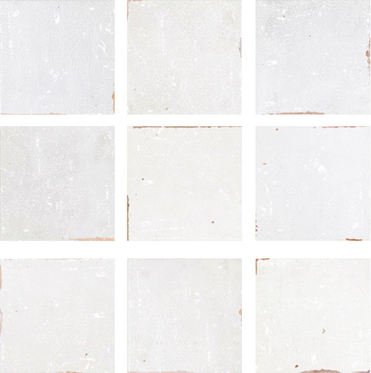 Mestizaje Zellige White 5x5 Decor Glossy