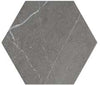 Love Affairs Petra Charcoal 8x9 Hexagon Field Tile Matte