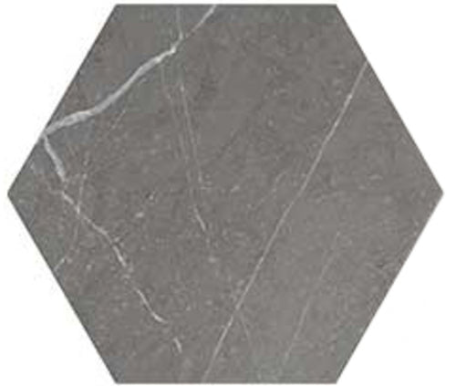 Love Affairs Petra Charcoal 8x9 Hexagon Field Tile Matte
