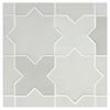 TrueTones Porcelain 16 Shades Of Cashmere Grey Matte Crossing Star Pattern