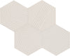 Rhyme and Reason Bone 4x5 Hexagon Ripple Mix Field Tile