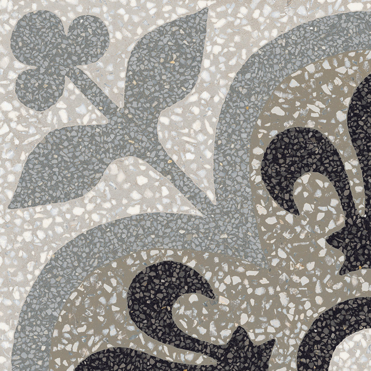 D_Segni Terrazzo Fleur-De-Lis 8x8 Fluer-De-Lis Decorative Tile Matte