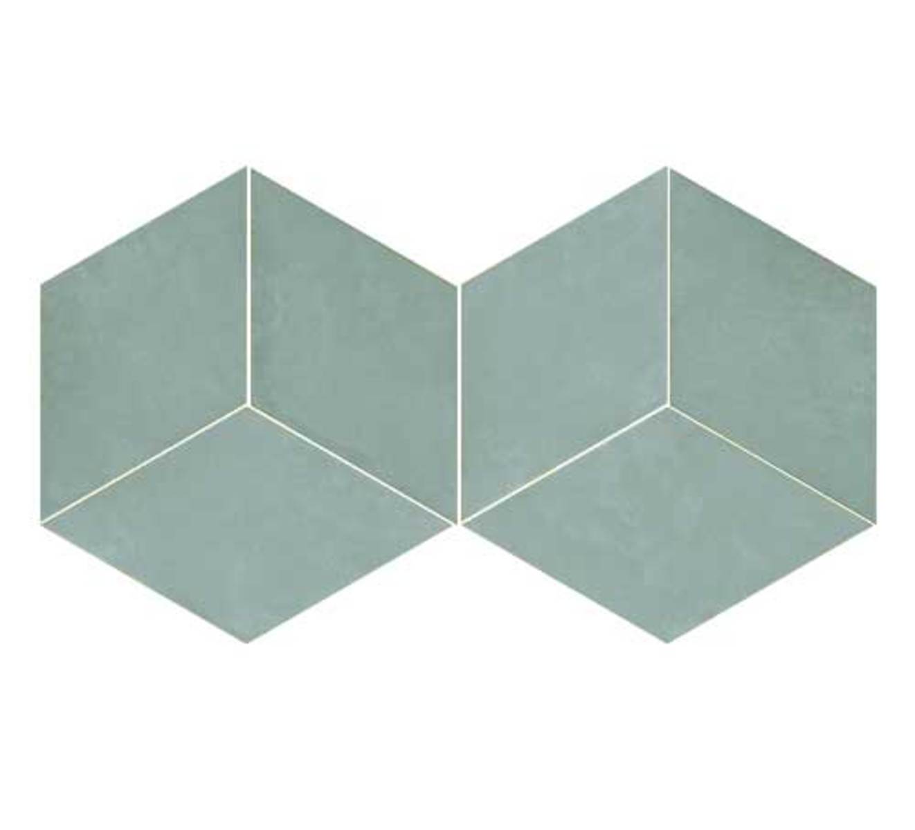 Mud Teal 6x10 Diamond Field Tile Matte