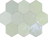 Zellige Hexa Mint 4x5 Hexagon Field Tile Glossy