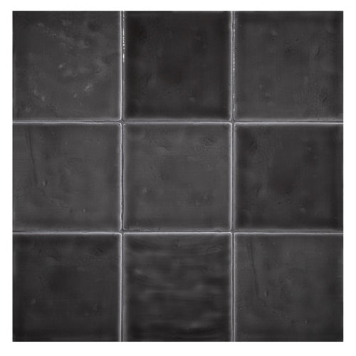 TrueTones Ceramics Toasted Grey Gloss 4-1/2x4-1/2 Zelli Field Tile Gloss