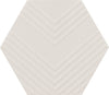 Rhyme and Reason Bone 4x5 Hexagon Ripple Mix Field Tile