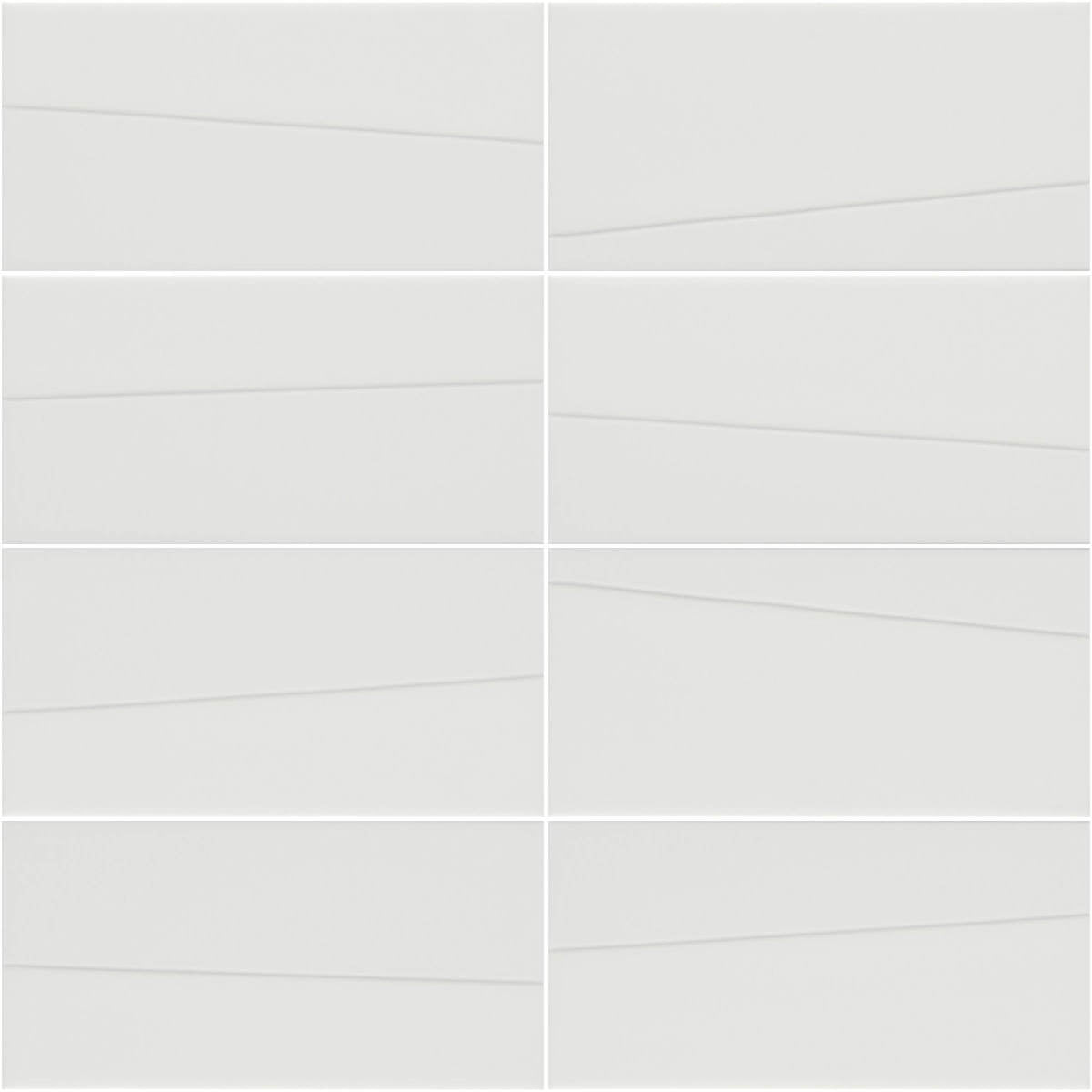 Murals Change Bright White 6x12 Wall Tile Stonematt & Gloss