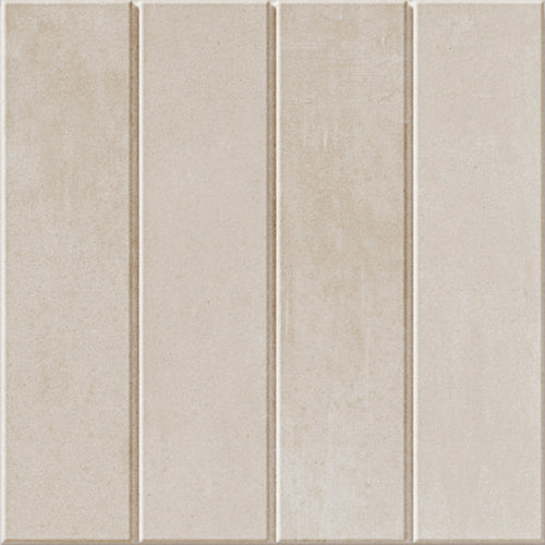 Raster Off White 6x6 Lines M Decorative Tile