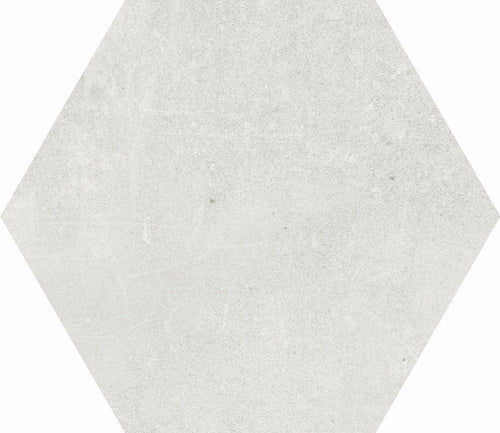 City White 7x8 Hexagon Field Tile Matte