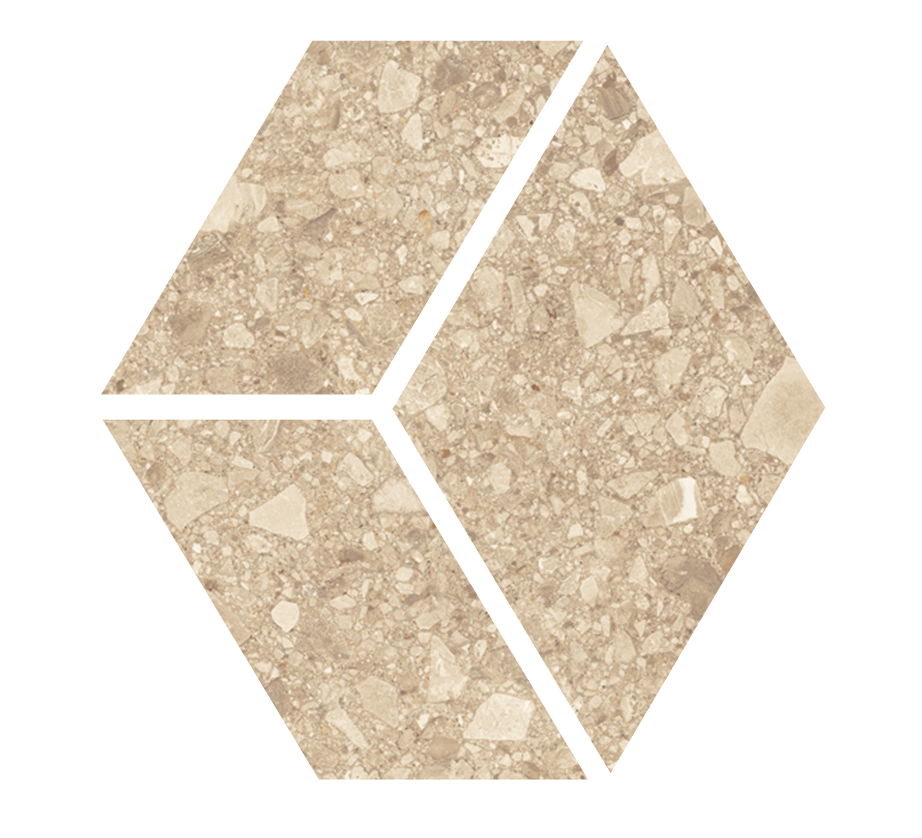 Santiago Beige 3D Hex Mosaic Rectified
