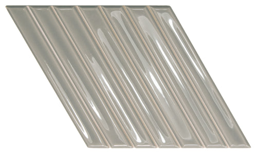 Spike Bars  Mineral Grey 6x10 A Decorative Tile Gloss