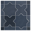 TrueTones Porcelain 16 Shades Of Twilight Blue Matte Crossing Star Pattern