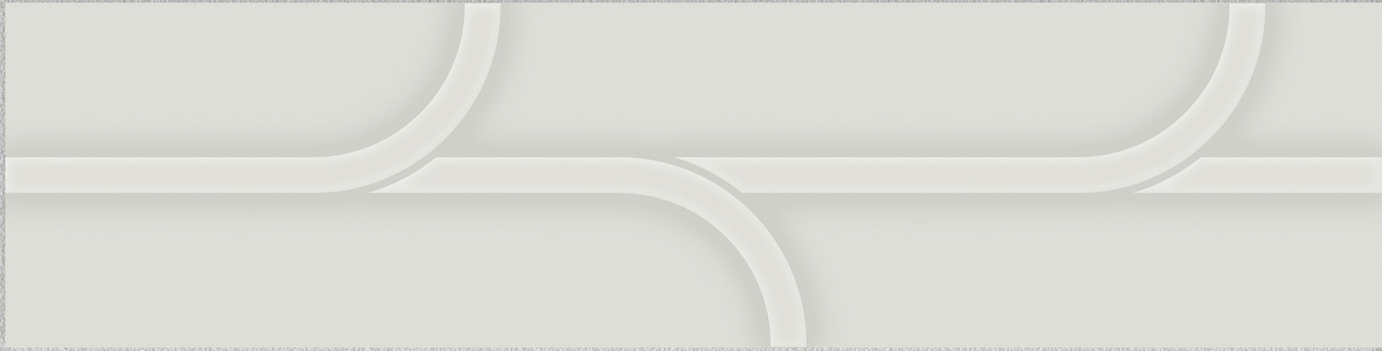 Opal 3D Ivory 3x12 Vine Decorative Tile Glossy