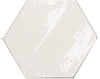 Zellige Hexa White 4x5 Hexagon Field Tile Glossy