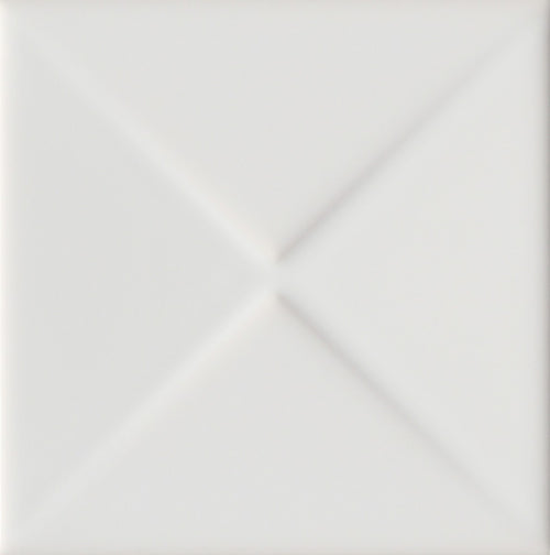 Classics Kho Liang Ie Accent White 4x4 Pattern 3 Decorative Tile Gloss
