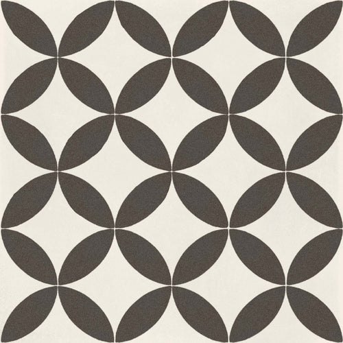 D_Segni Chalk/Midnight/Shadow/Smoke Blend 8x8 Stella Decorative Tile Matte