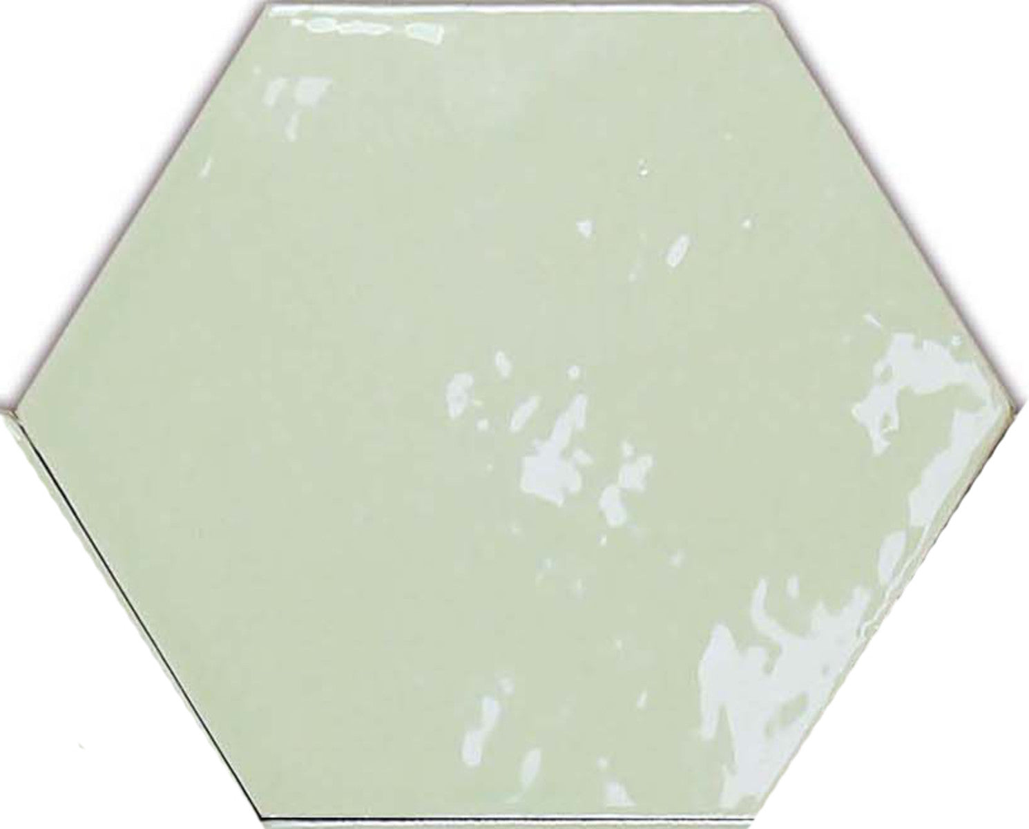 Zellige Hexa Mint 4x5 Hexagon Field Tile Glossy