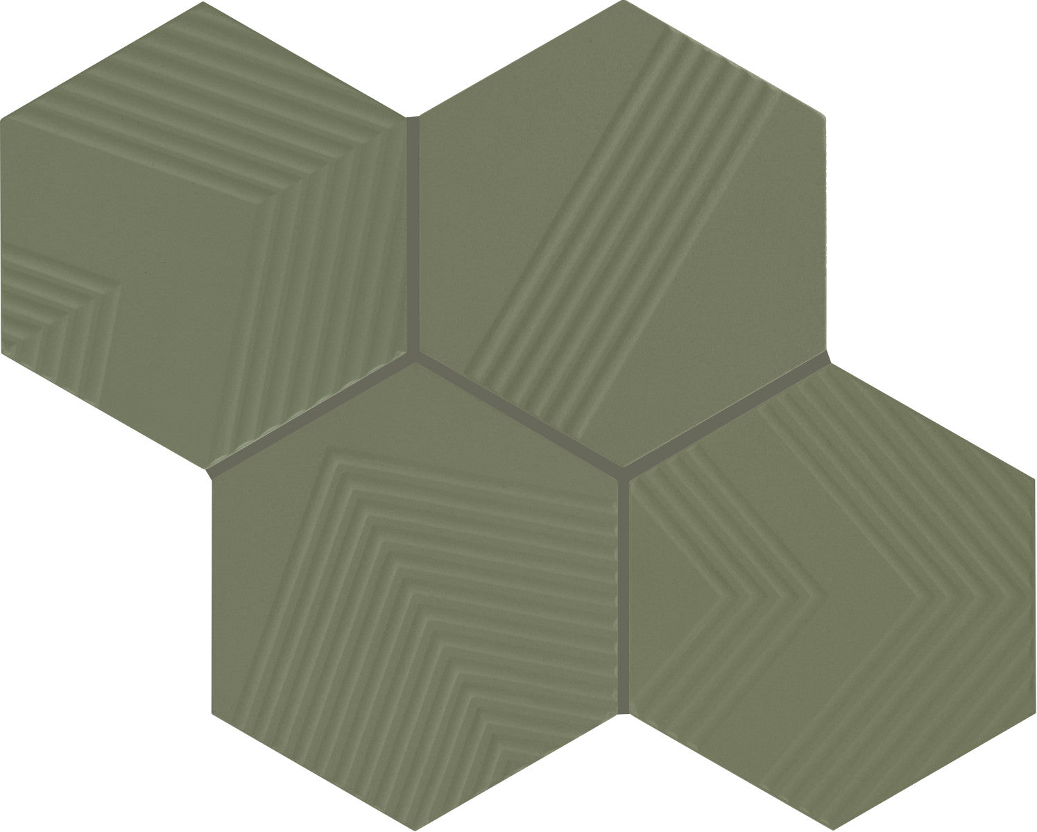 Rhyme and Reason Artichoke 4x5 Hexagon Ripple Mix Field Tile