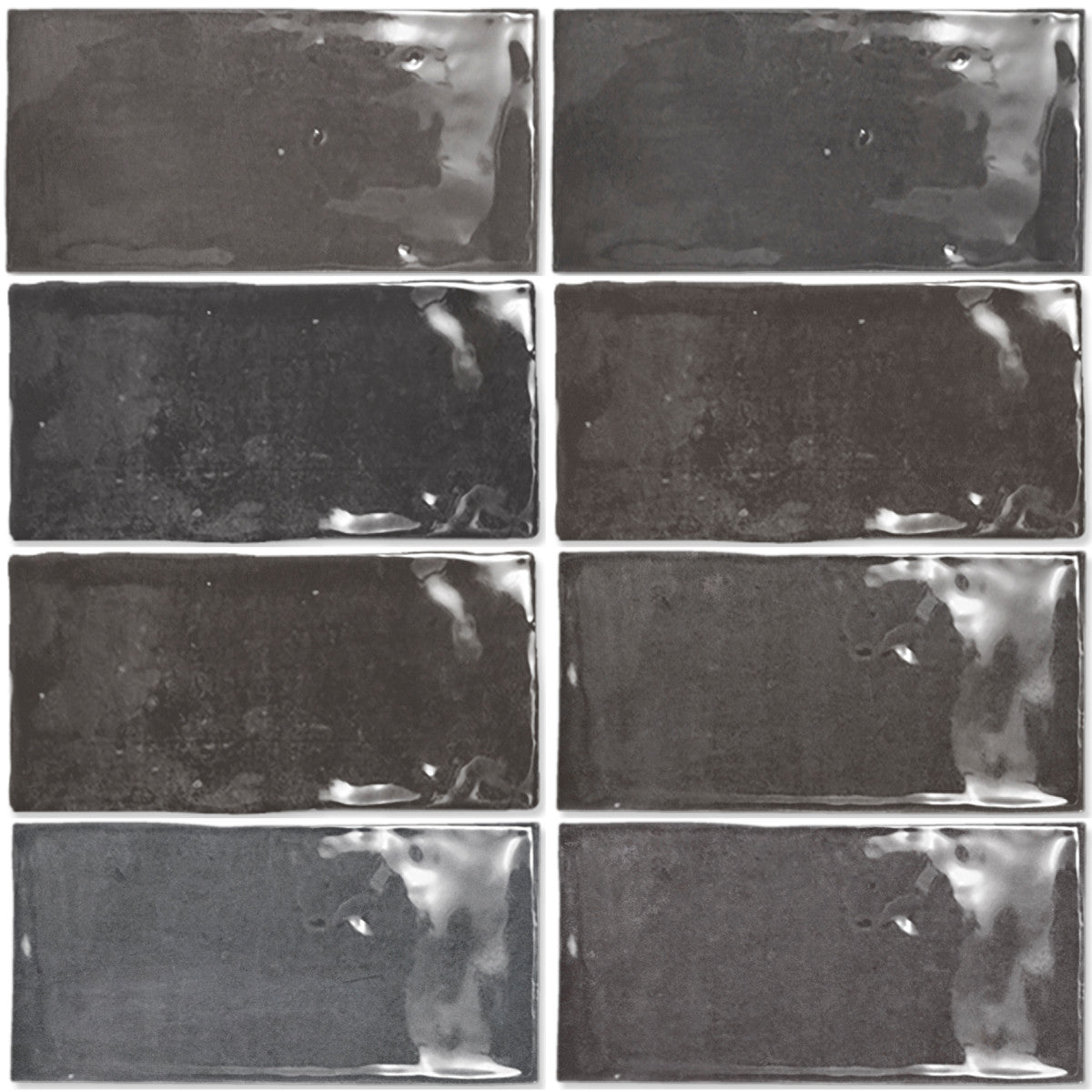 Fez Graphite 2x5 Field Tile Glossy