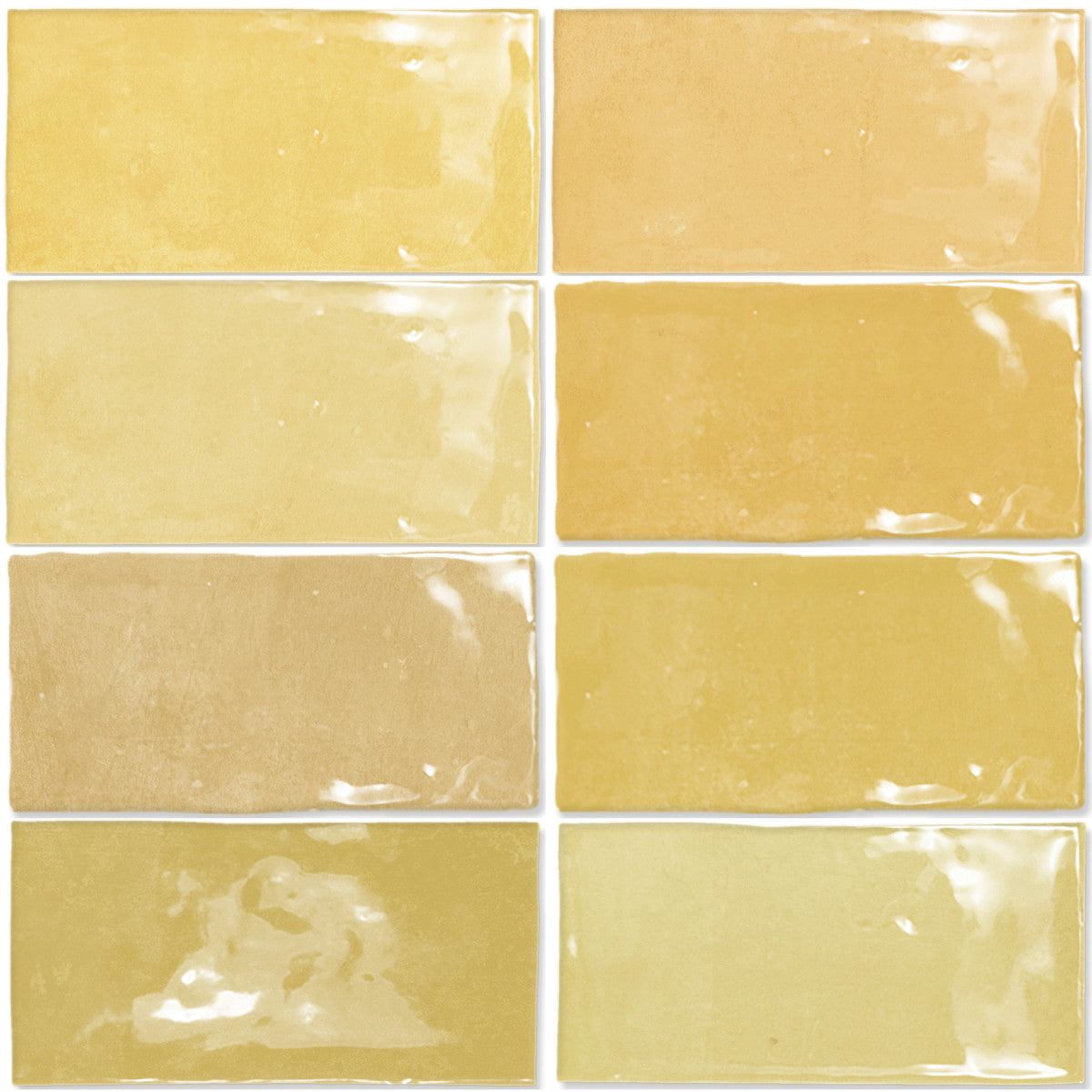 Fez Mustard 2x5 Field Tile Glossy