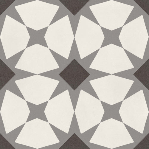 D_Segni Chalk/Midnight/Shadow/Smoke Blend 8x8 Starlit Decorative Tile Matte