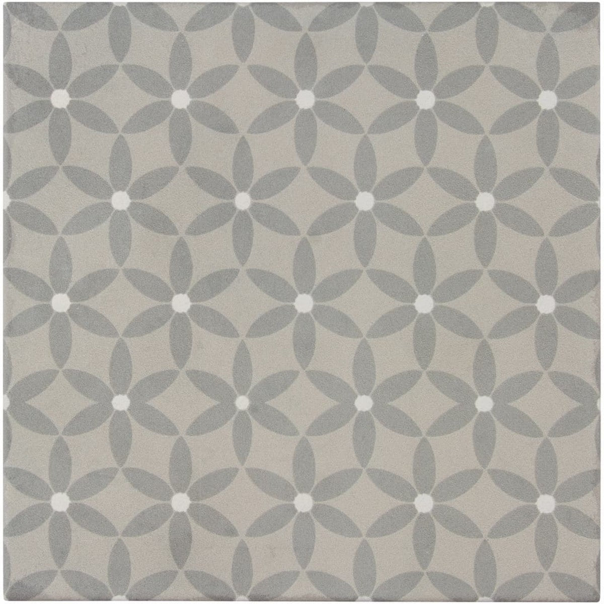Encaustic Echoes Pale 8x8 Bloom Decorative Tile
