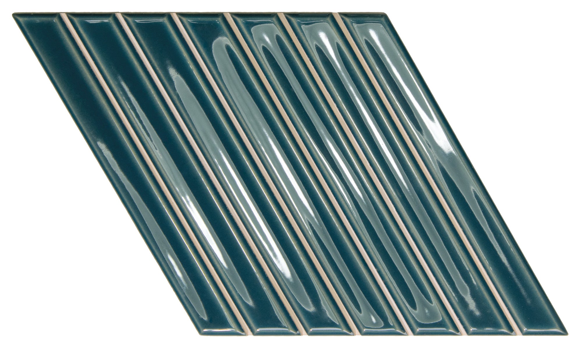Spike Bars  Peacock 6x10 A Decorative Tile Gloss