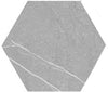 Love Affairs Petra Grey 8x9 Hexagon Field Tile Matte