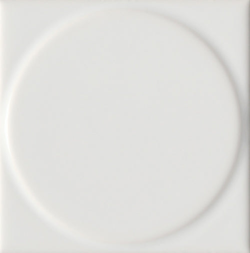 Classics Kho Liang Ie Accent White 4x4 Pattern 5 Decorative Tile Gloss