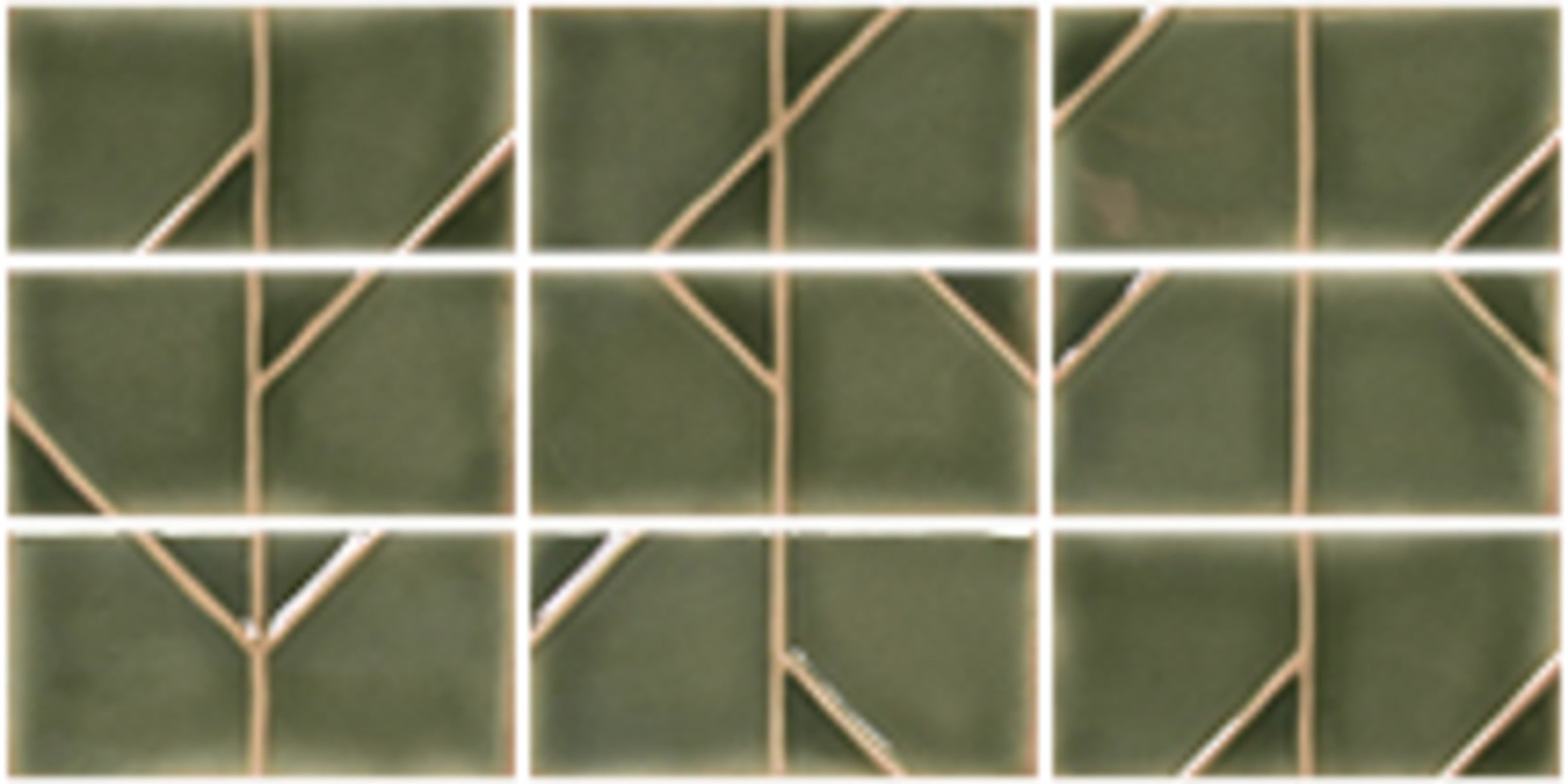 Yoko Moss 3x5 Origami Decorative Tile