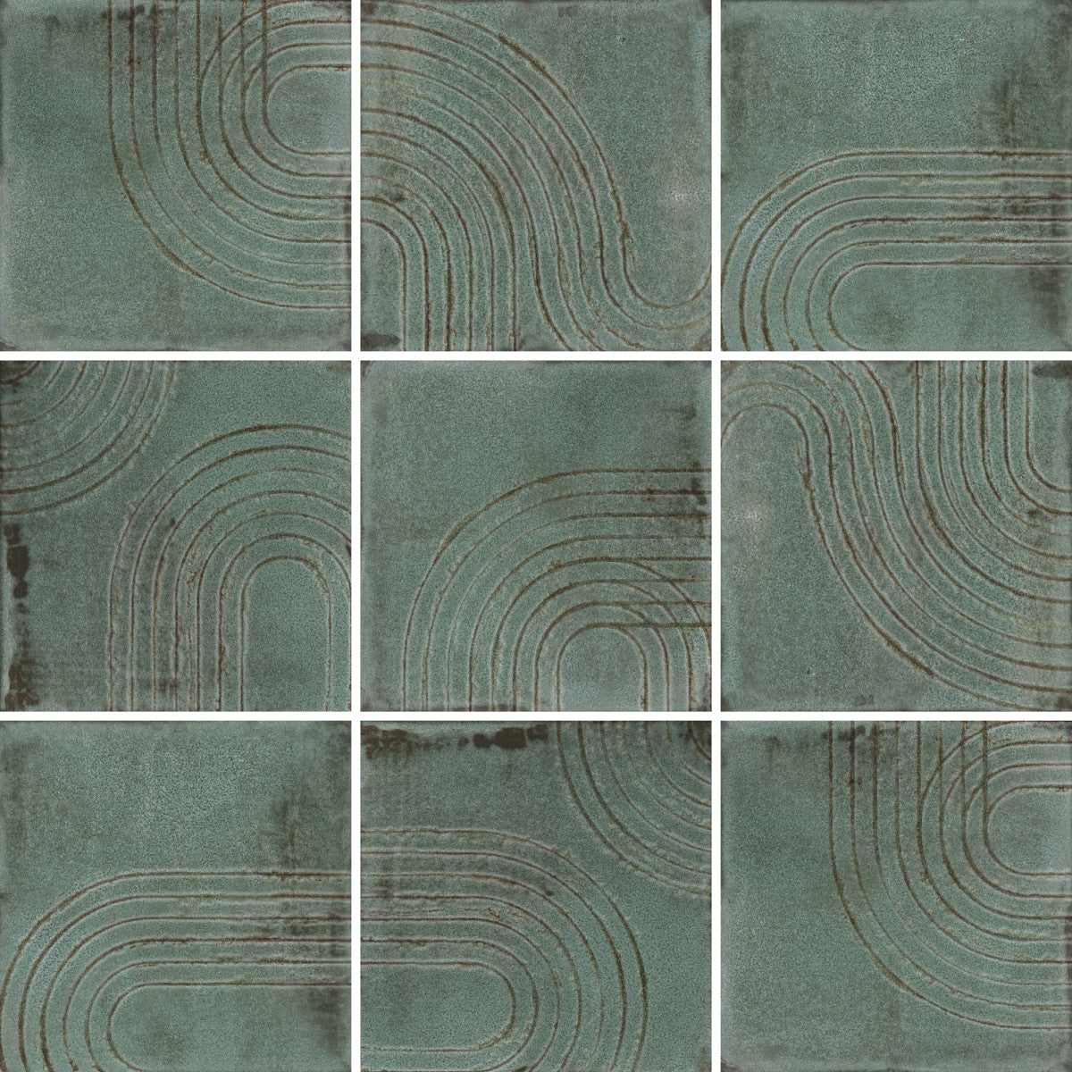 Enso Green 5x5 Wabi Field Tile Matte