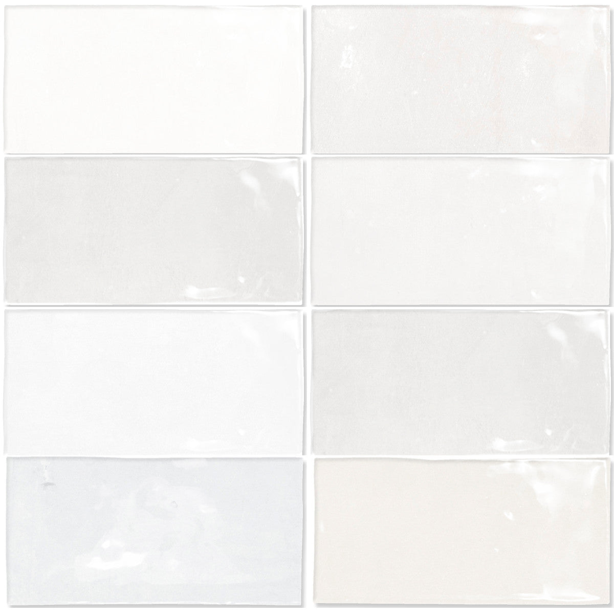 Fez White 2x5 Field Tile Glossy