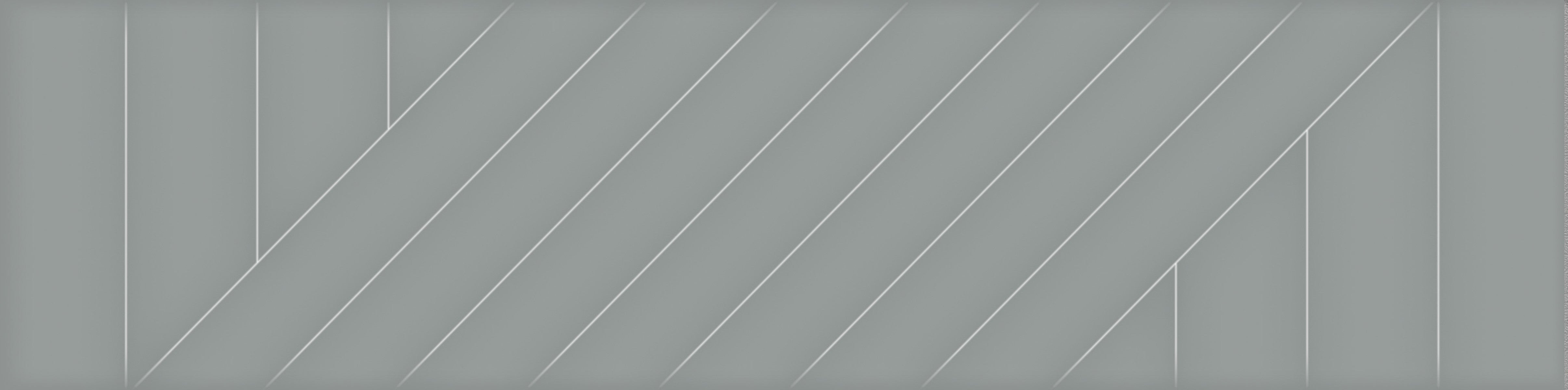 Opal 3D Dark Gray 3x12 Knot Decorative Tile Glossy