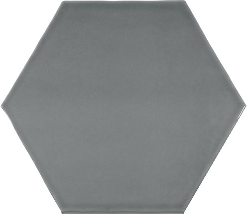 Teramoda Charcoal 6x7 Hexagon Field Tile Glossy