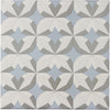 Encaustic Echoes Lapis 8x8 Flourish Decorative Tile
