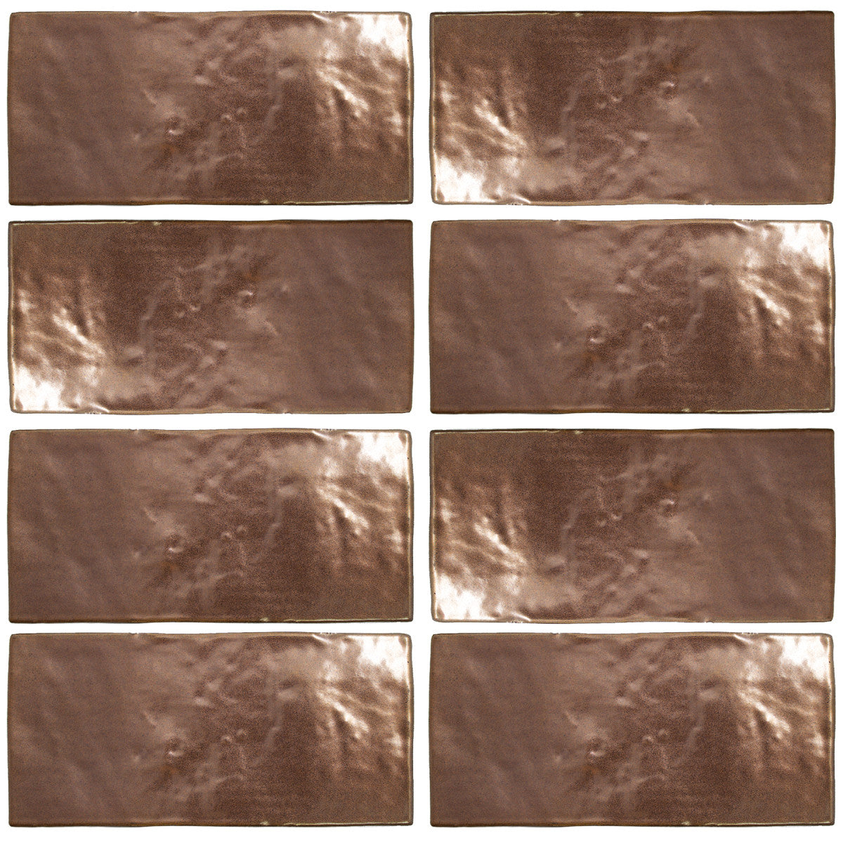 Fez Copper 2x5 Field Tile Glossy