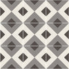 D_Segni Chalk/Midnight/Shadow/Smoke Blend 8x8 Double Diamond Decorative Tile Matte