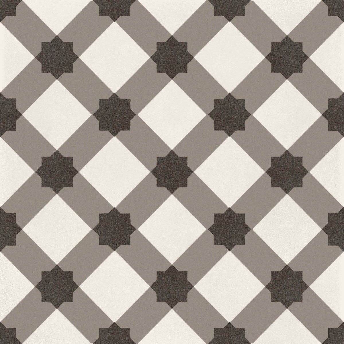 D_Segni Chalk/Mud/Midnight/Sand Blend 8x8 Plaid Decorative Tile Matte