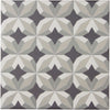 Encaustic Echoes Obsidian 8x8 Flourish Decorative Tile